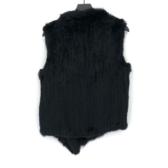 JOIE Andoni Rabbit Fur Vest Black S - Picture 8 of 9